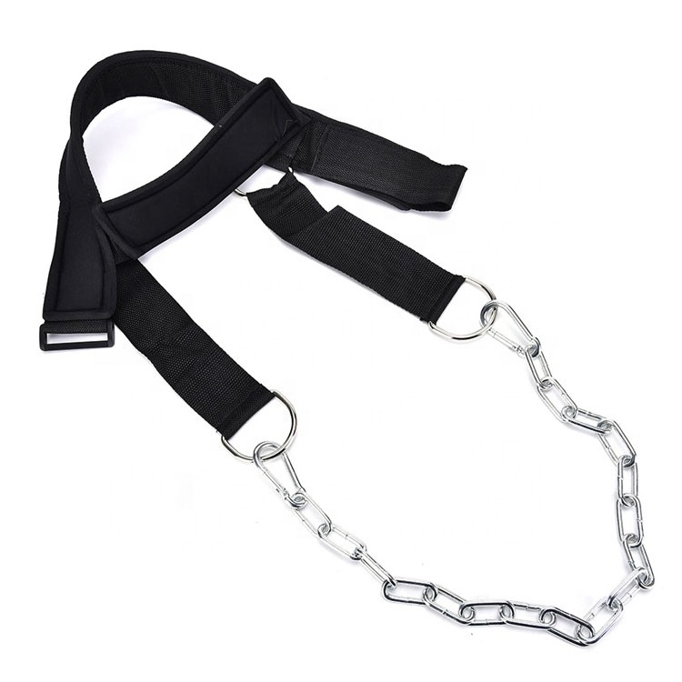 Power Sports Head Harness Neck Weight Deluxe Training belts with Heavy Duty Steel Chain For Weight lifting