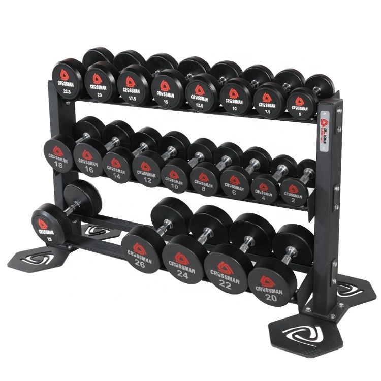 Hot Selling 3-Tier Dumbbell Rack Weight stand for Dumbbells Multilevel Free Weight Storage Rack Stand