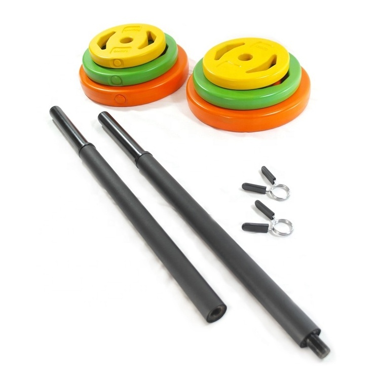 Fitness Weight Lifing Aerobic Pump Set 20kg Cenments Weight Barbell Set