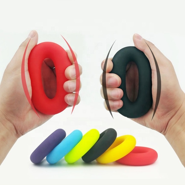 Comfortable Rubber Hand Grip Strengthener Silicone Exerciser Therapy Hand Gripper Ring