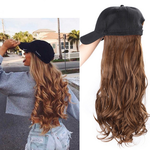 Wholesale Cheap Long Wave Japanese hat Wig For Women Oem Glueless Synthetic Wig Heat Resistant Synthetic Hair Wig