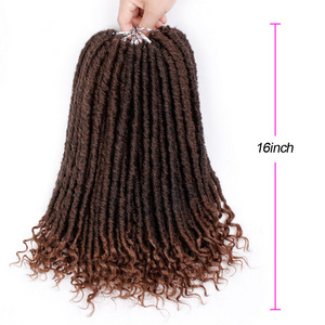 Vigorous Goddess Locs Crochet Hair Braiding  Faux Locs Crochet Hair with Curly Ends Synthetic Hair Extension for Black Women