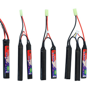 Factory customize cheap price selling Lipo airsoft battery 2S .4V 3S 11.1V  25C 1100mAh 1200mAh