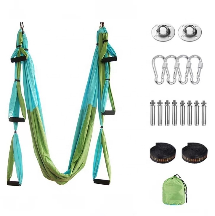 Aerial Yoga Swing Yoga Hammock Set With Ceiling Mount Accessories Anchors Inversion Tool for Gym Home Fitness