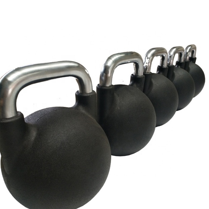 New Strength Training Fitness Body Building Weight Lifting Cast Iron Urethane Completion Kettlebell