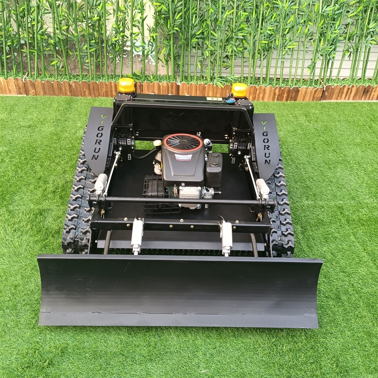 Hybrid Self-Powered Dynamo Blade Rotary Remote Control Lawn Mower On Tracks