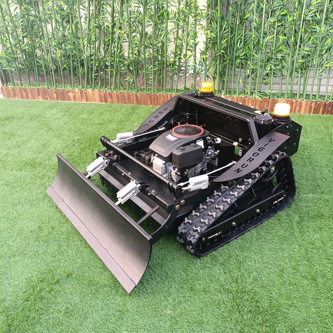 Hybrid Self-Powered Dynamo Blade Rotary Remote Control Lawn Mower On Tracks