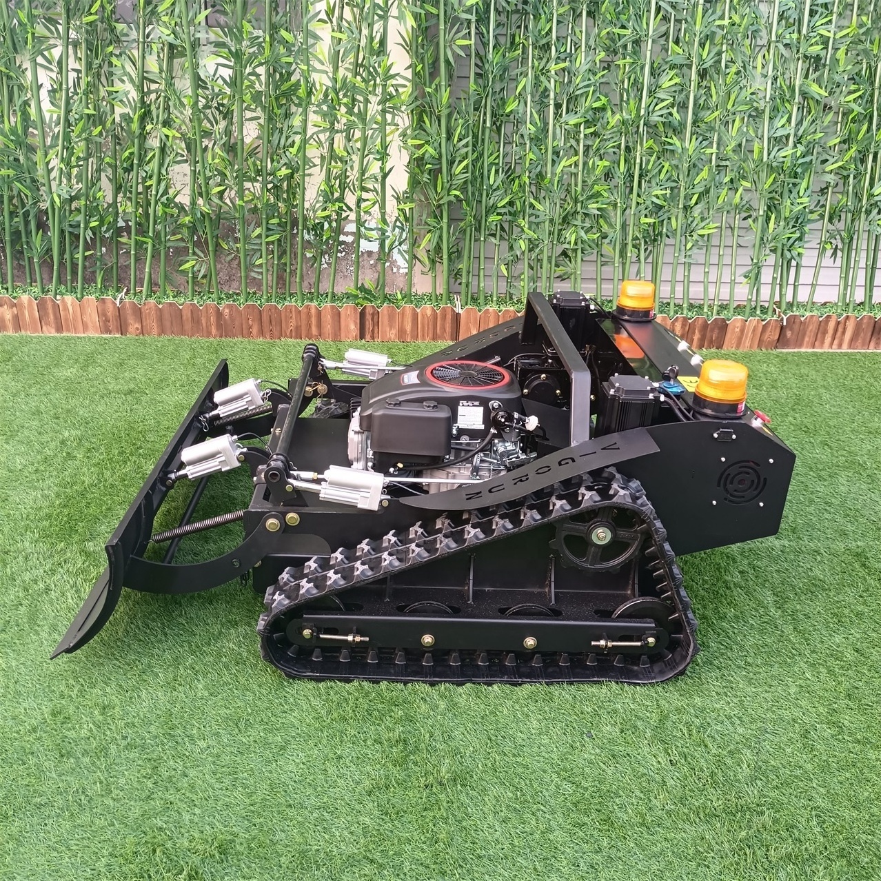 Hybrid Self-Powered Dynamo Blade Rotary Remote Control Lawn Mower On Tracks