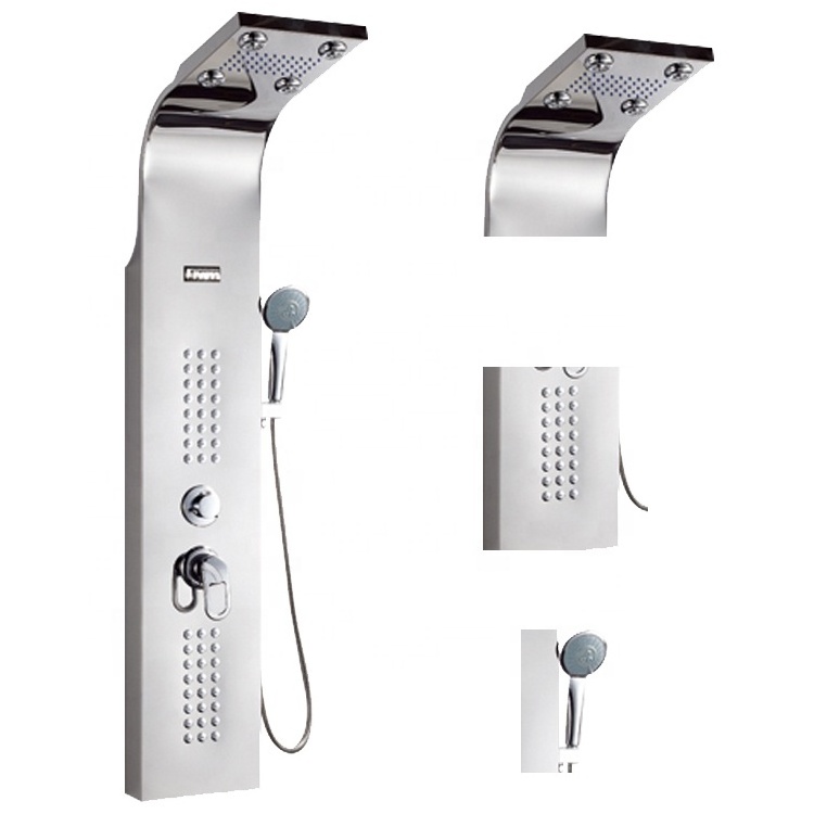 Multi-function jet spray rainfall shower head kit inches top settings handheld shower combo with extension arm