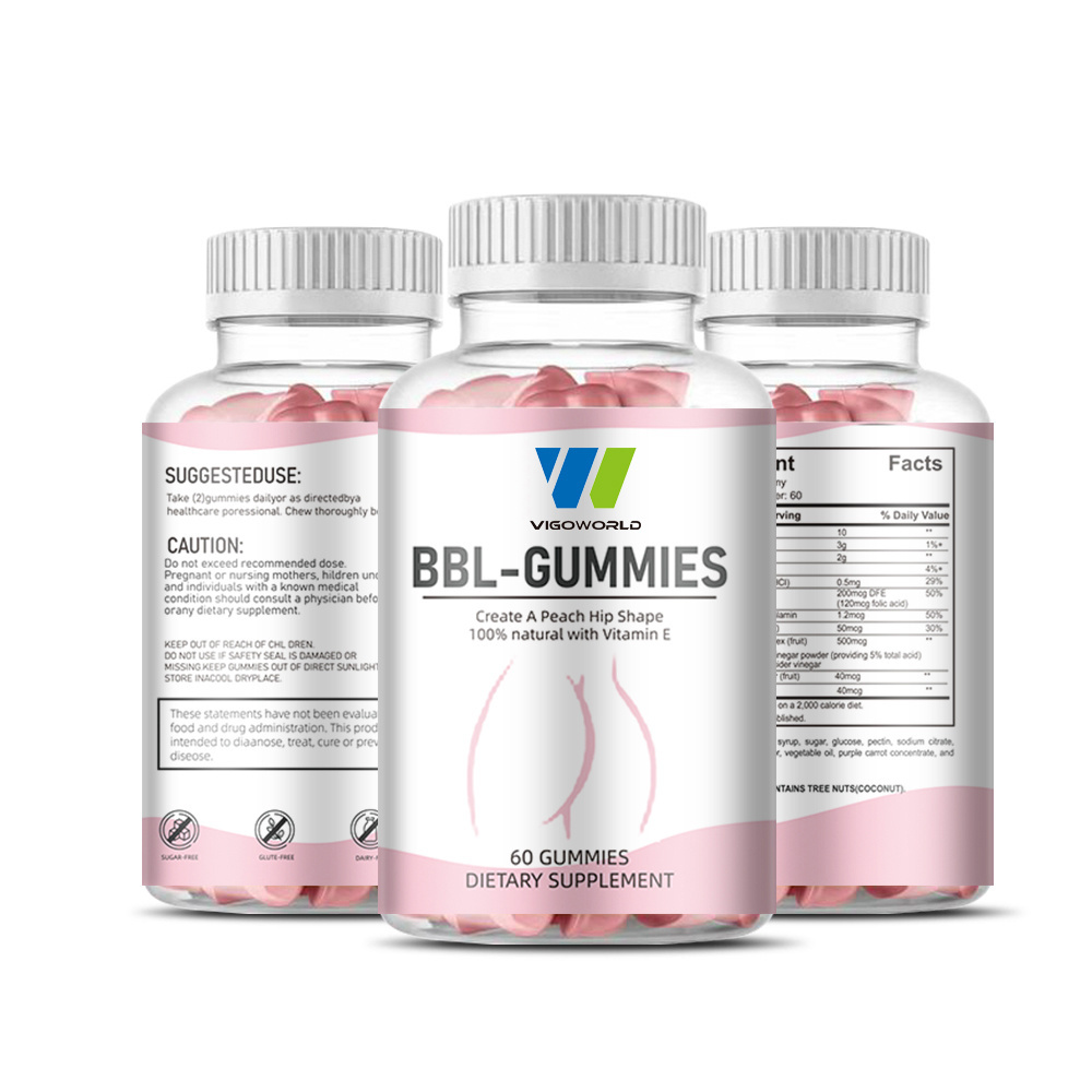 Private Label Sugar Free Gummies Dietary Supplement and Butt Hip Booster Gummy Butt Enhancement Lifting Pills for Women