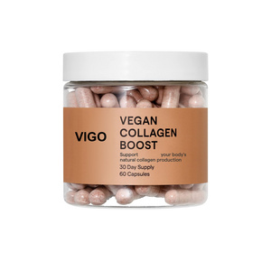 Vegan Collagen Capsules Beauty Supplement for Women with Vitamin C Support Radiant Skin and Skin & Nail Healthy