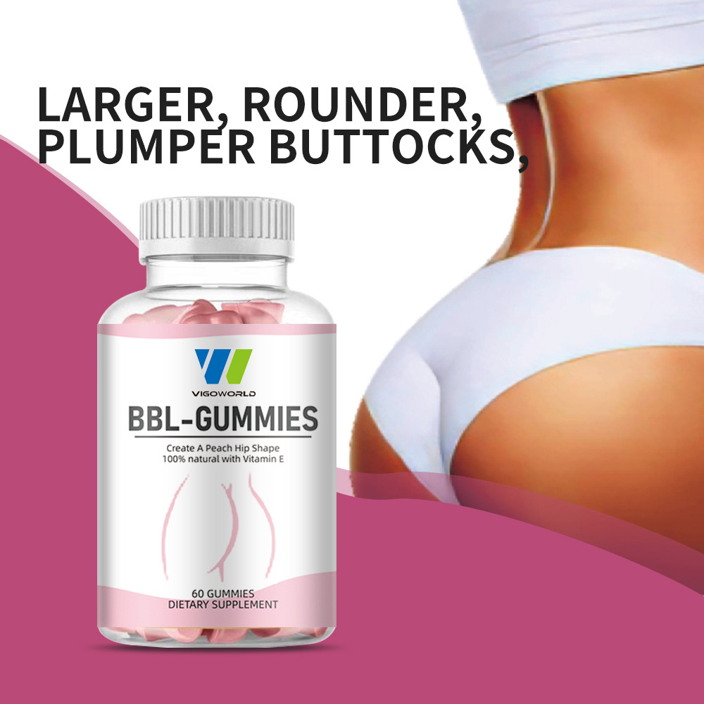 Private Label Sugar Free Gummies Dietary Supplement and Butt Hip Booster Gummy Butt Enhancement Lifting Pills for Women