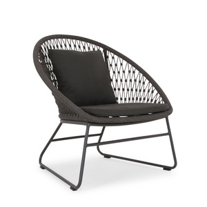 Aluminum frame chair modern style outdoor garden furniture one seat string weaving chair