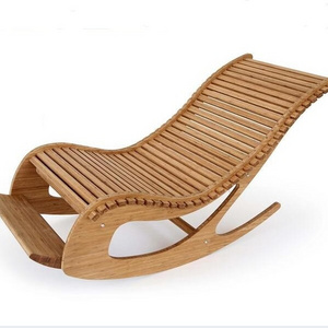 Flexi Sun modern design leisure rocking chairs outdoor garden furniture set bamboo lounge chair