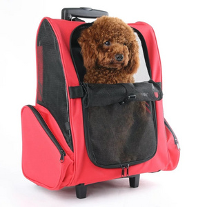 Collapsible Travel Dog Gear Carriers  Pet Bag with wheels Oem pet carrier bag hot sale large pet carriers