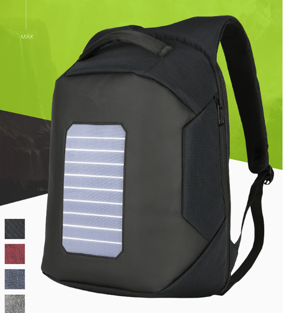 Factory wholesale travel waterproof laptop usb solar power panel charger backpack