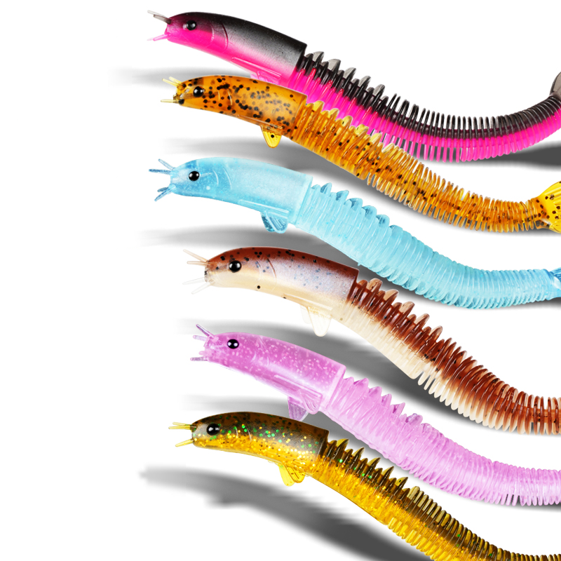 Angler Dragon Bionic Swimming Lure Bass Swing Tail Bait Loach Bait Artificial Lure Glitter Chips Fishing Lures Soft