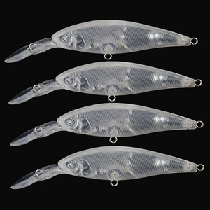 100pcs Blank Hard Lures Unpainted Fishing Baits 9.3cm 4.5g DIY Bass Fishing Lures Crankbaits Hard Bait