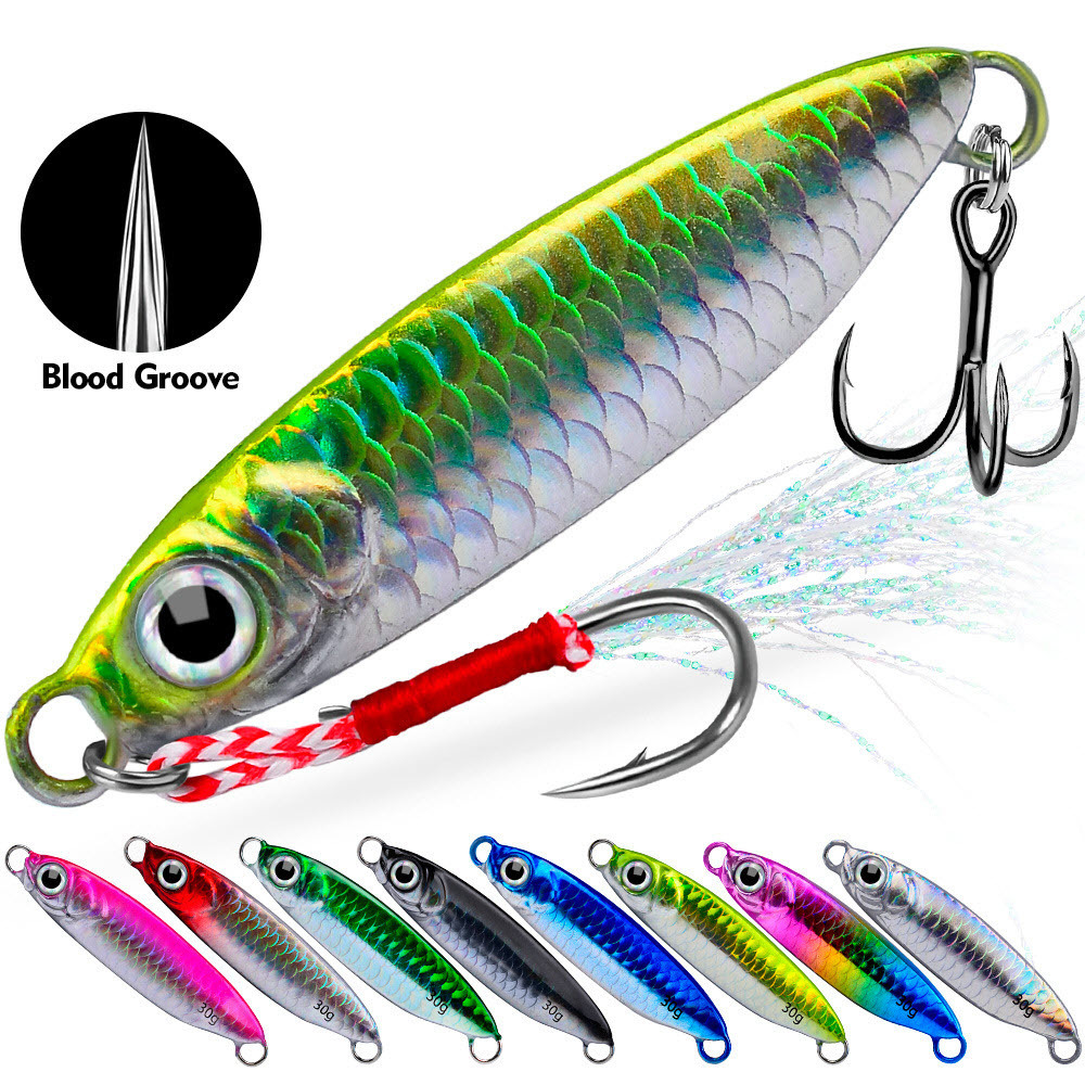 Metal Jig Lure 7-30g Saltwater jig Artificial Bait Fast Sinking Casting Jigging Bait Fishing Lures Metal