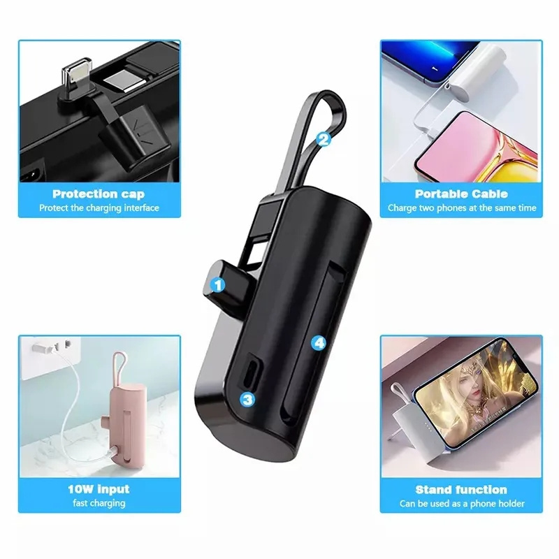 New Products Portable Dual Usb Electronics Mobile Travel Adaptor With PowerBank 10000mAh Sharing Power Bank