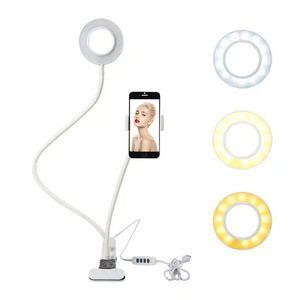 LED Photography Flash Light Up Selfie Luminous Lamp Night Phone Ring with Phone Holder