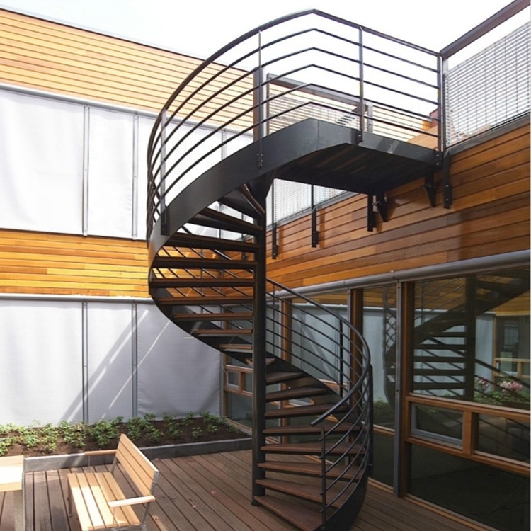 Exterior Stair Design Outdoor Steel Spiral Staircase for Small Spaces