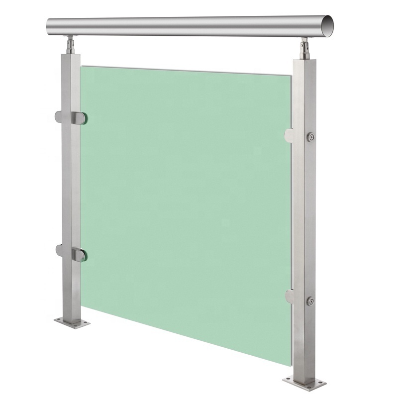 CE Certified Stainless Steel Post Glass Railing For Balcony