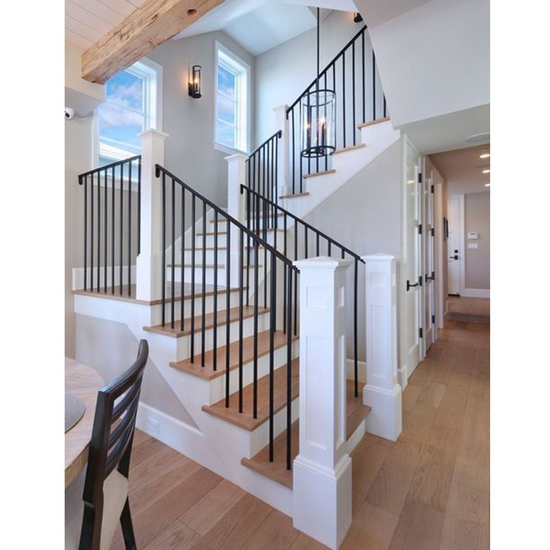 VIKO Simple Wrought Iron Interior Stairs Railings Design Mono Stringer Stairs