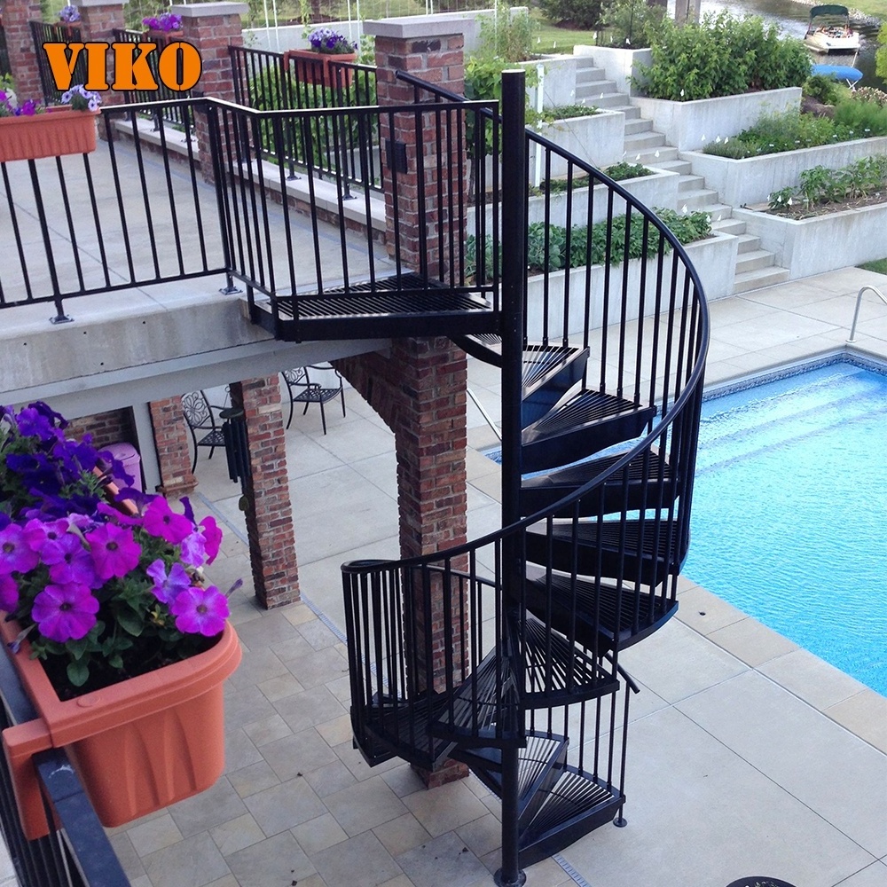 Exterior Stair Design Outdoor Steel Spiral Staircase for Small Spaces