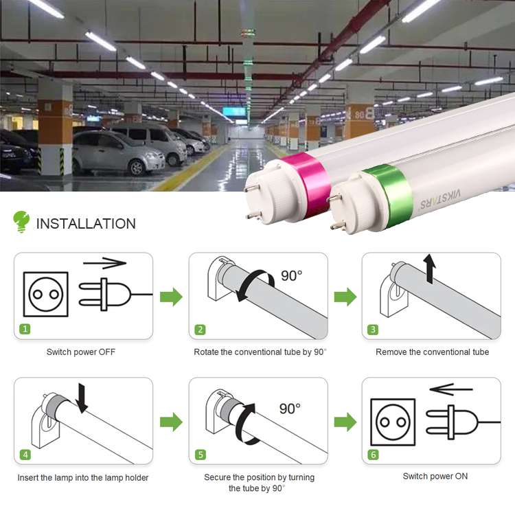 Bright 10W 14W 20W 180lm/w High Lumen LED Tube Lights 4ft 1200mm Commercial Industrial 180lm/w High Lumen LED Tube Lights 4ft