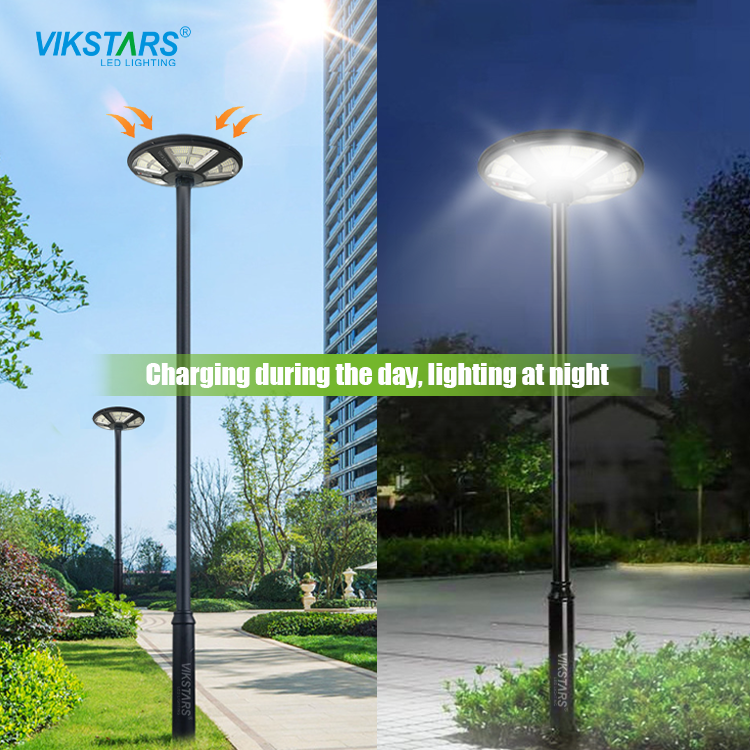 Round Tall Solar Pillar Lights Outdoor For Landscape Illumination Solar Pillar Lights With Motion Sensor