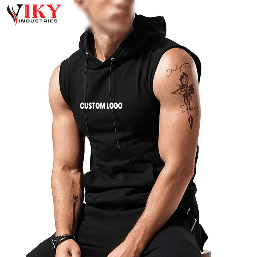 Men Hip Hop Street Wear Casual Fashion Hooded Collar Autumn Winter Wear Sleeveless Hoodies BY VIKY INDUSTRIES