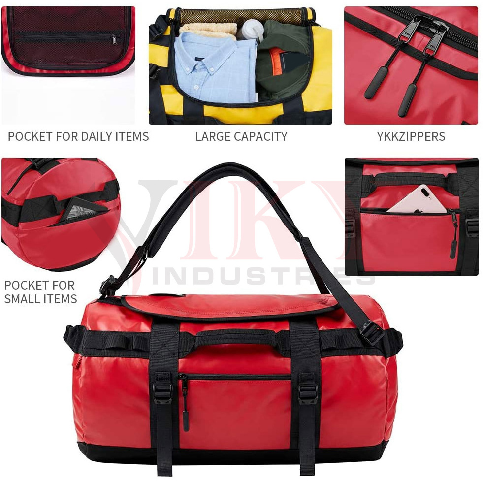 Base camp duffel bag waterproof heavy pvc tarpaulin duffel travel bag