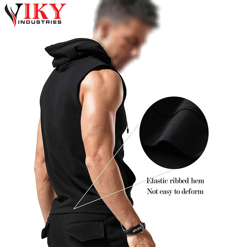 Men Hip Hop Street Wear Casual Fashion Hooded Collar Autumn Winter Wear Sleeveless Hoodies BY VIKY INDUSTRIES