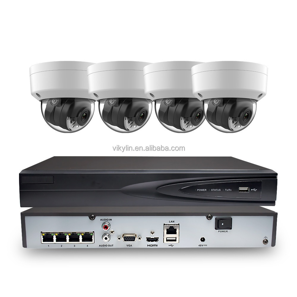 HIK-Conect app 5mp 4k 8mp 4ch  8ch 16 Channel HD AI Ip Poe Nvr Home Outdoor Security Camera Surveillance Cctv System Kit