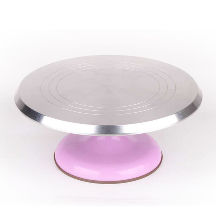 Bakest Wholesale aluminum alloy cake stand Rotating Cake Decoration Turntable Tools Player Cake Turntable