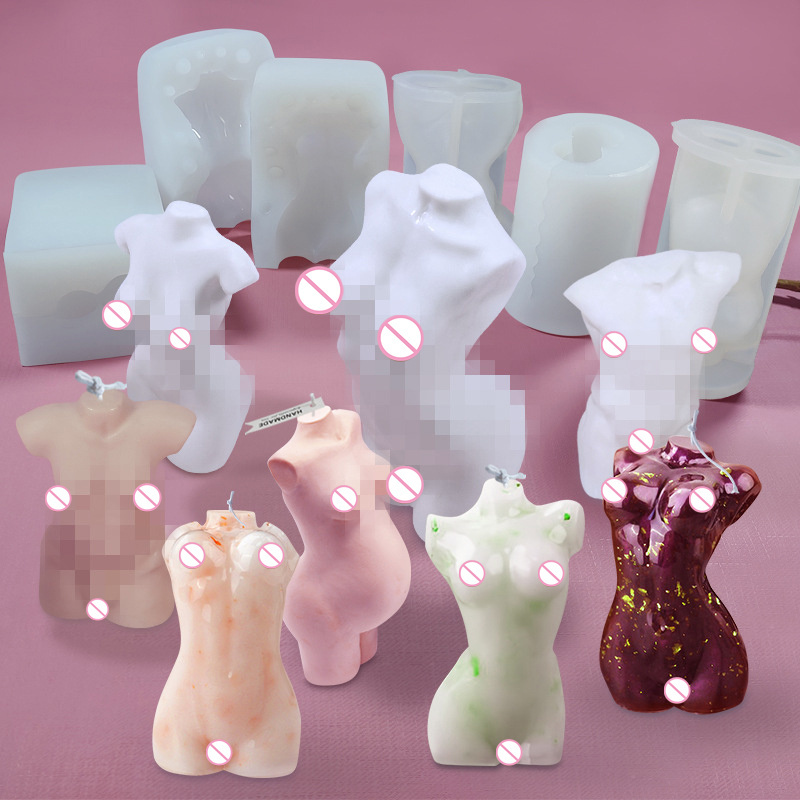 Factory direct sales customized DIY ins big sexy luxury body Women Human Diy Torso candle silicone molds for candle making