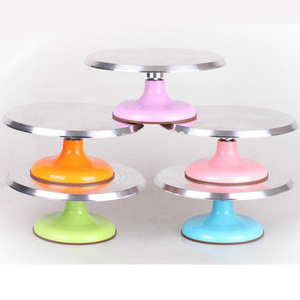 Bakest Wholesale aluminum alloy cake stand Rotating Cake Decoration Turntable Tools Player Cake Turntable