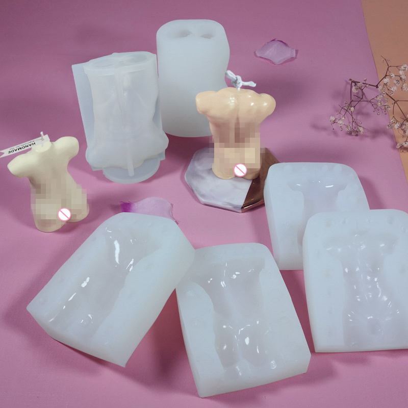 Factory direct sales customized DIY ins big sexy luxury body Women Human Diy Torso candle silicone molds for candle making