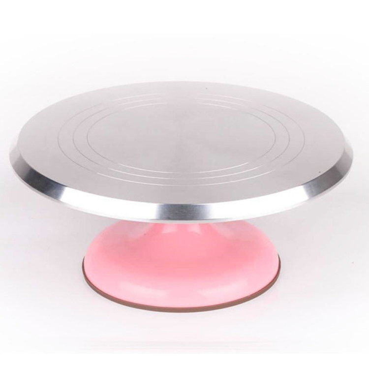 Bakest Wholesale aluminum alloy cake stand Rotating Cake Decoration Turntable Tools Player Cake Turntable