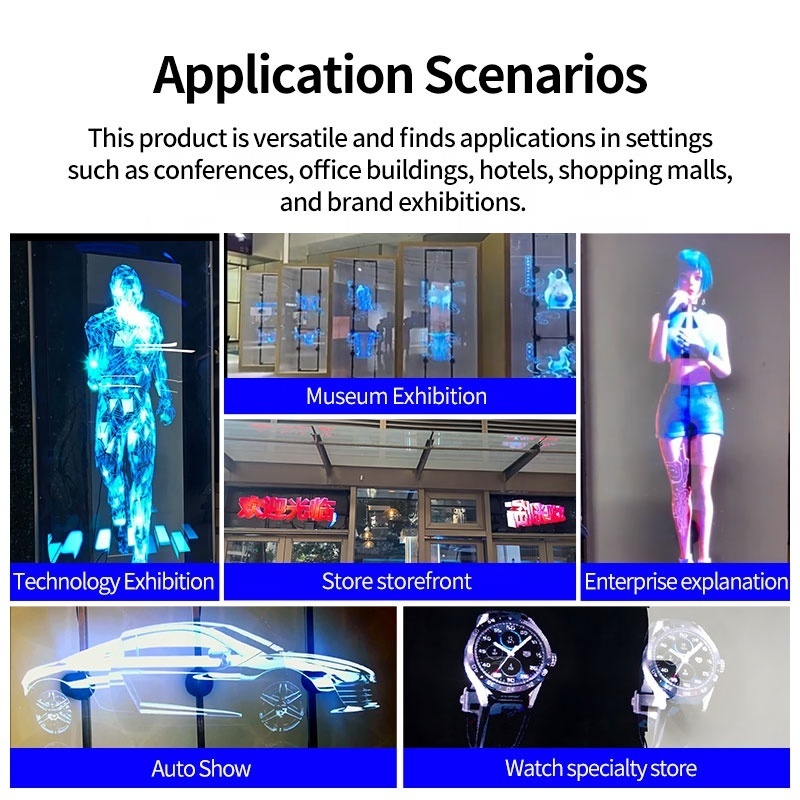 Led Display 3D Holographic Projector 85Cm Projector 3D Hologram fan Holographic advertising equipment