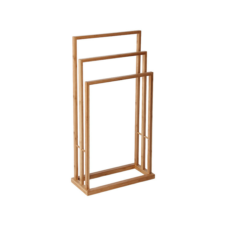 New Product 2021 Modern Stylish Bamboo Towel Stand Rack for Bathroom