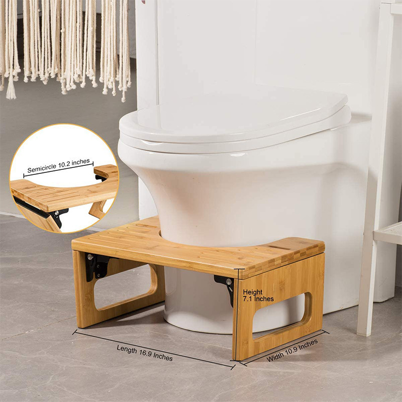 High Quality Wood Step Toilet Stool - Bamboo Toilet Chair for Adults, Kids & Toddlers2021