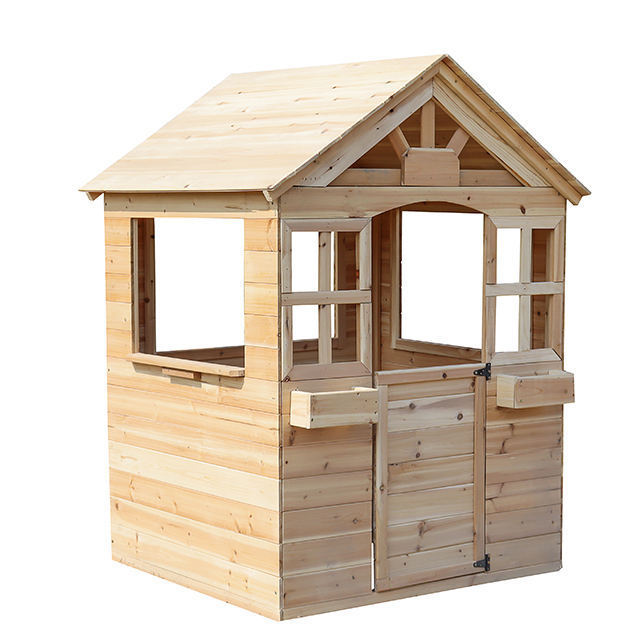 Children Outdoor Play set Wooden Doll Cubby House Wooden Play House