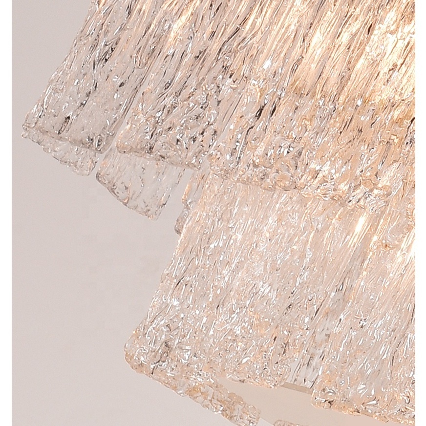 Luxury Crystal Lamp Transparent Brushed Glass Chandelier Luxury High-End Interior Decoration Chandelier