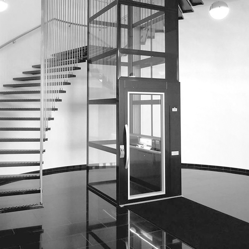 Vertical Indoor Lifts 450Kg Elevator Glass Round Ascensor Standing Stair Home Wall Lift Residential Villa Elevator