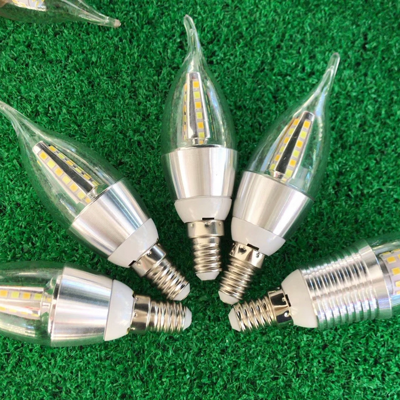 High quality 3w 5w 7w warm light cold light E14 E27 LED bulb candle