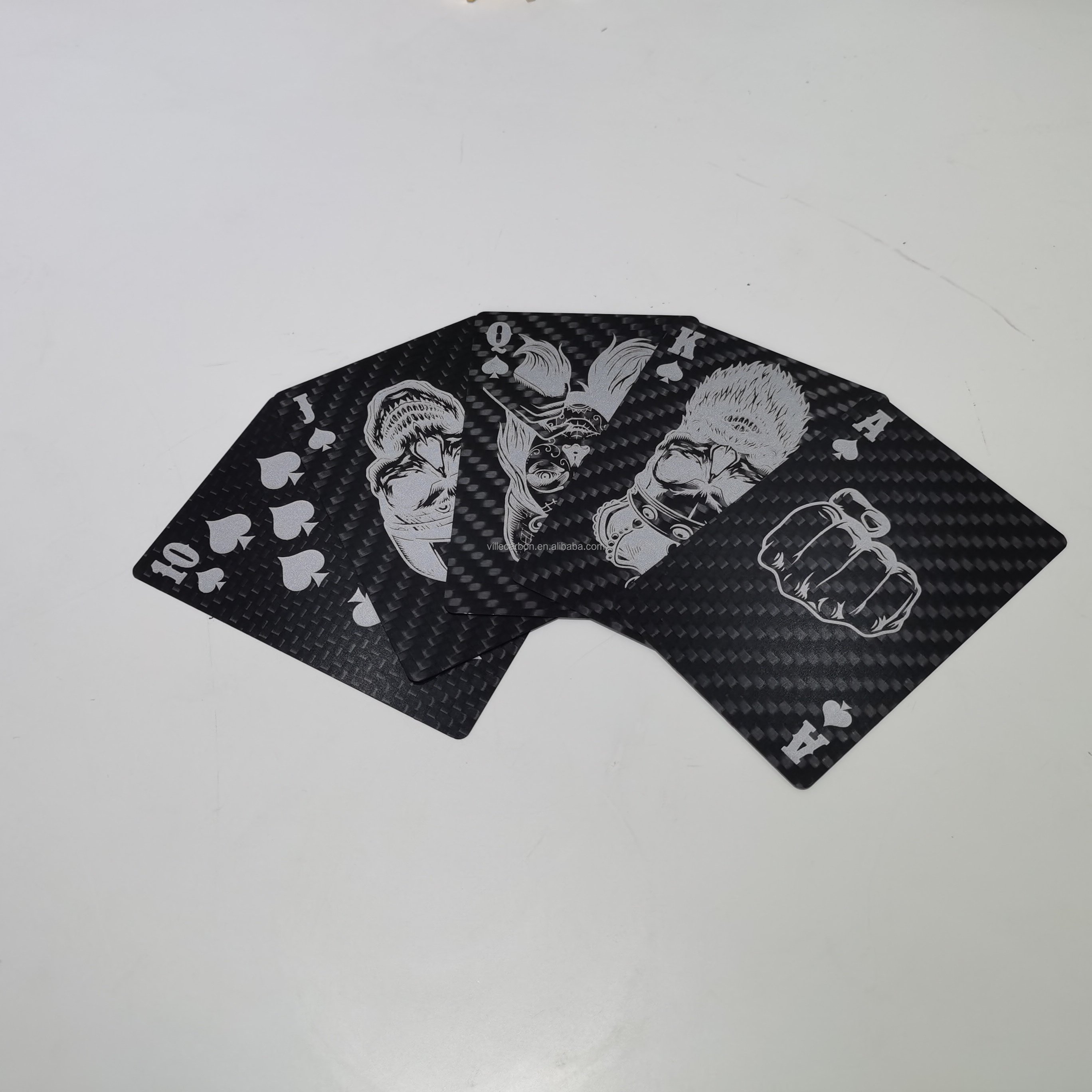 OEM/ODM Custom Carbon Fiber Playing Cards Waterproof CNC Machining Carbon Poker Cards