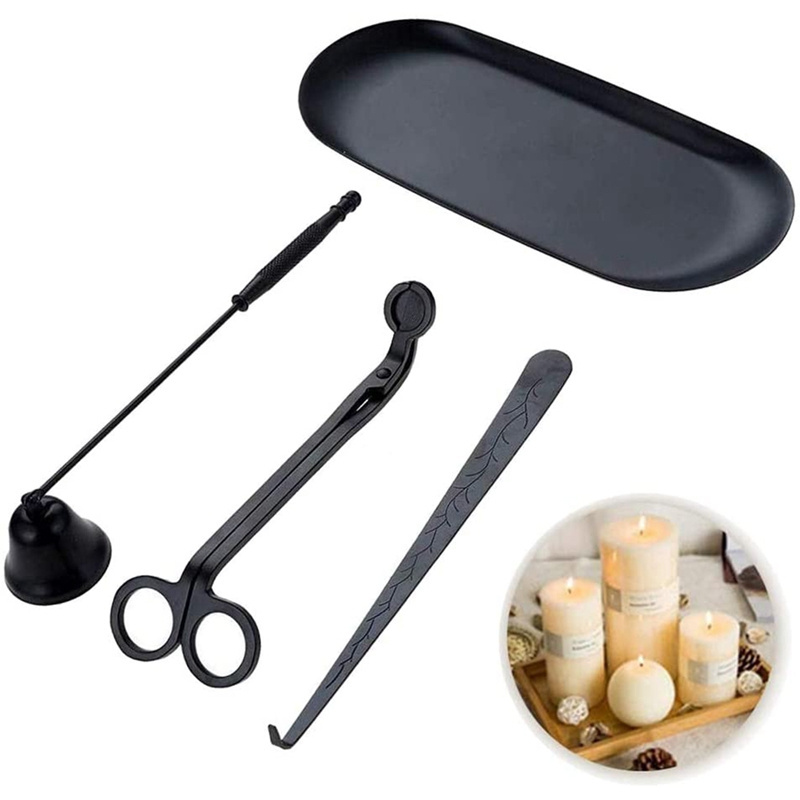 Candle Scissors Black Candle Wick Care Kit Set Candle Accessories Wick Trimmer Set