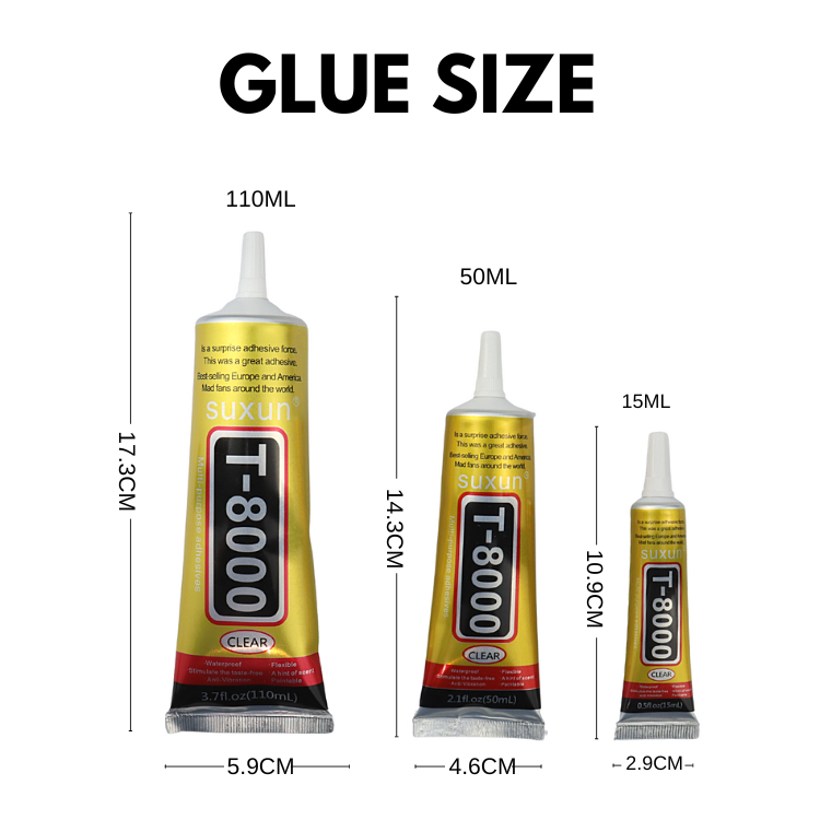 T8000 15ML / 50ML/ 110ML Phone Repair Adhesive Clear Contact Glue for Glass Plastic Universal transparent